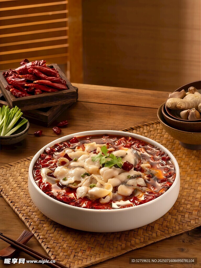 美味丰盛的特色火锅鱼片