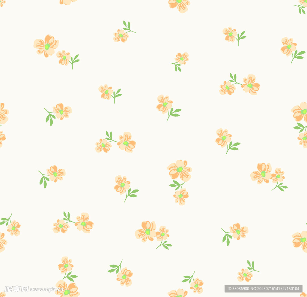 小黄花简约花卉图案背景