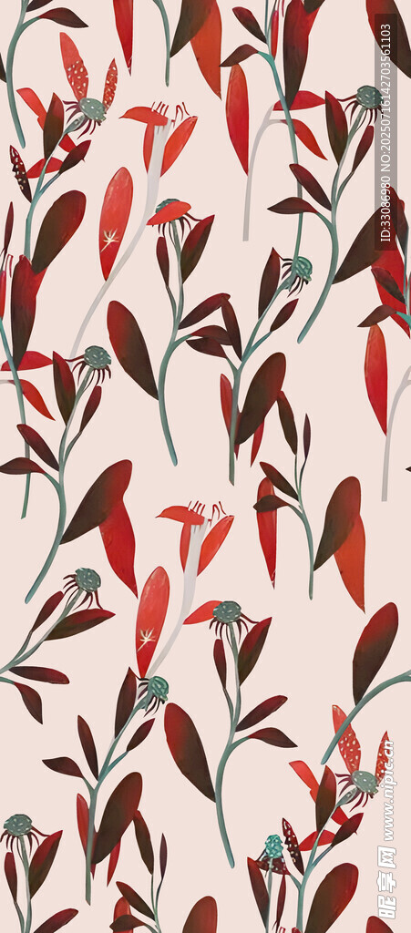 植物花卉图案纹理背景