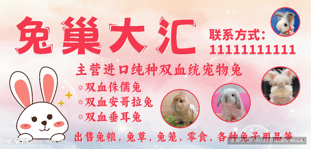 兔巢大汇活动宣传海报