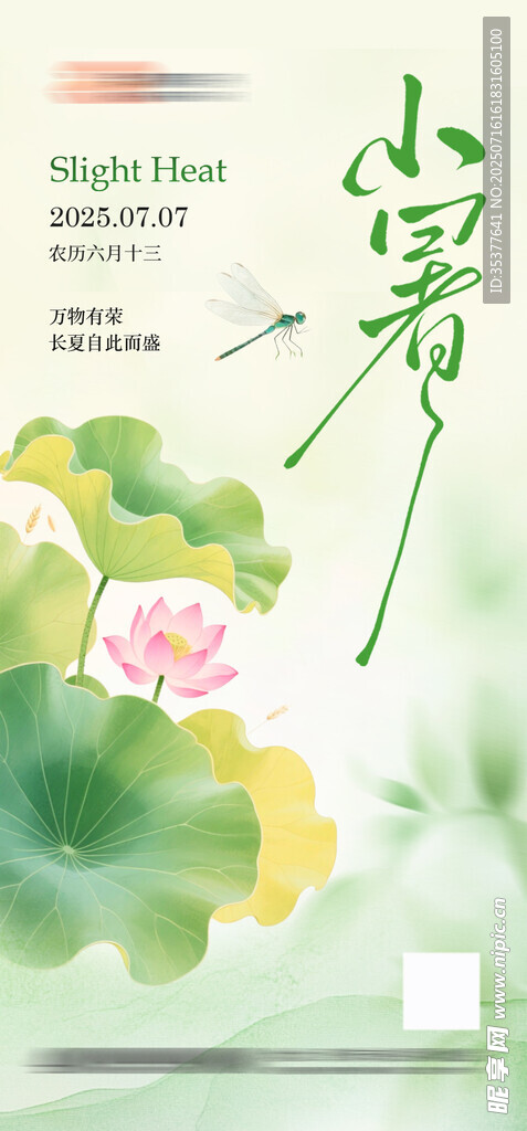 二十四节气小暑海报