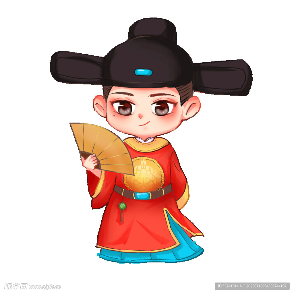 古代状元郎 卡通古代学读书