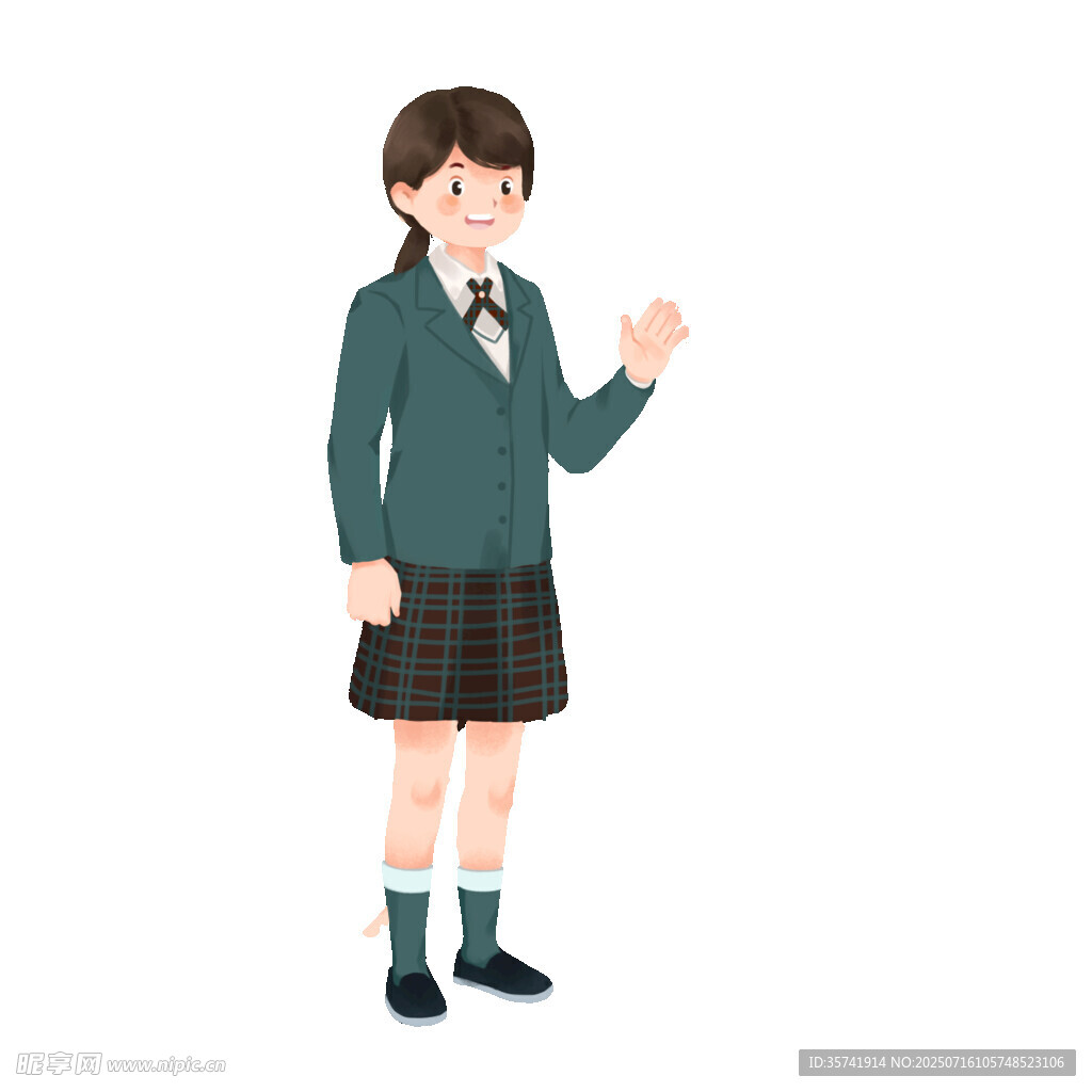 卡通学生高考