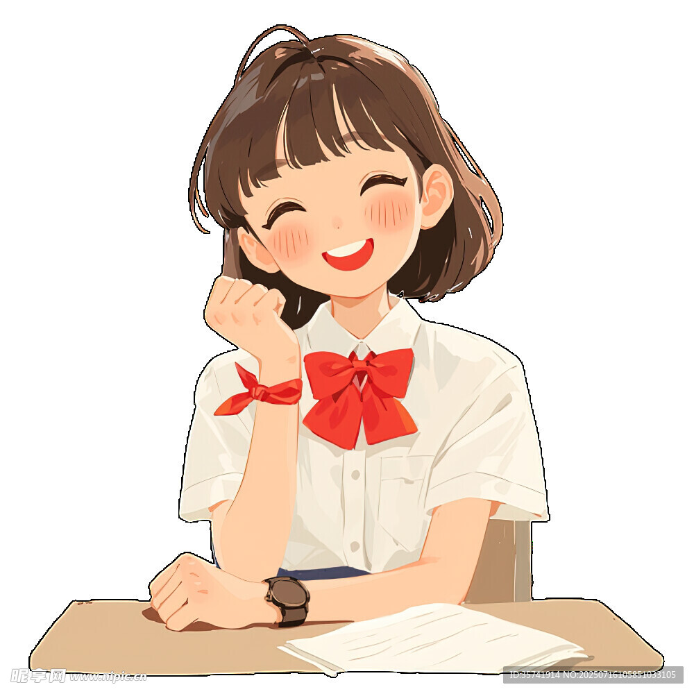 卡通学生 美少女