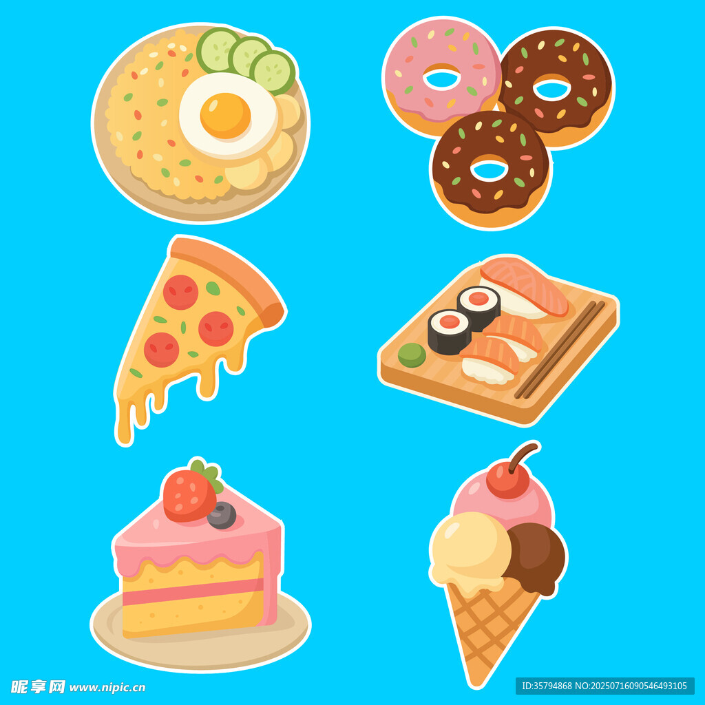 卡通甜点插图