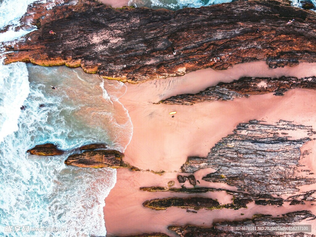 梦幻海岸色彩纹理景观
