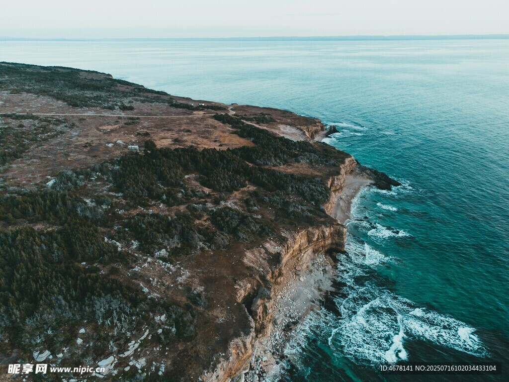海岸悬崖壮阔海景风光