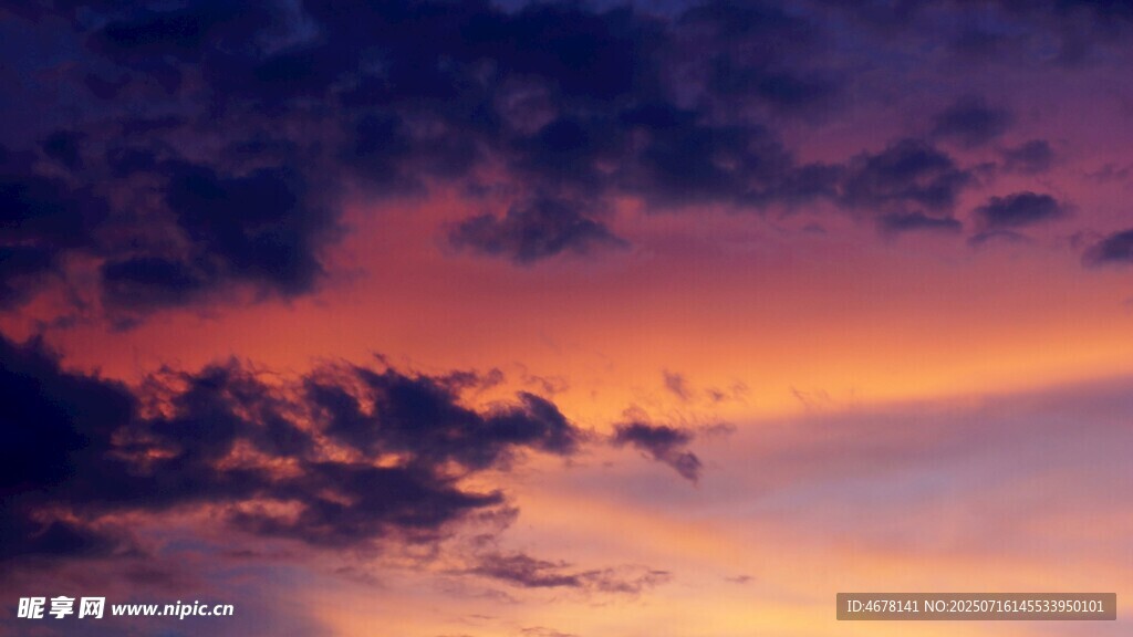 绚丽晚霞天空美景