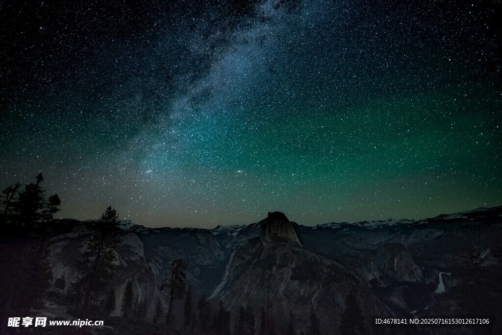 夜空下的壮丽星河景观