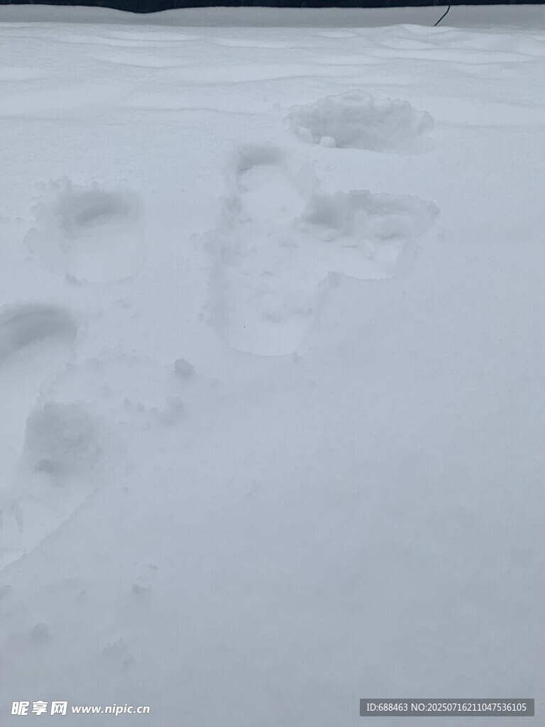 雪地上的脚印