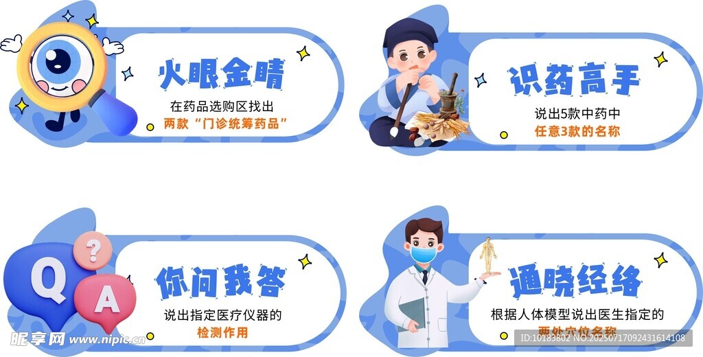 卡通人物职业标识图
