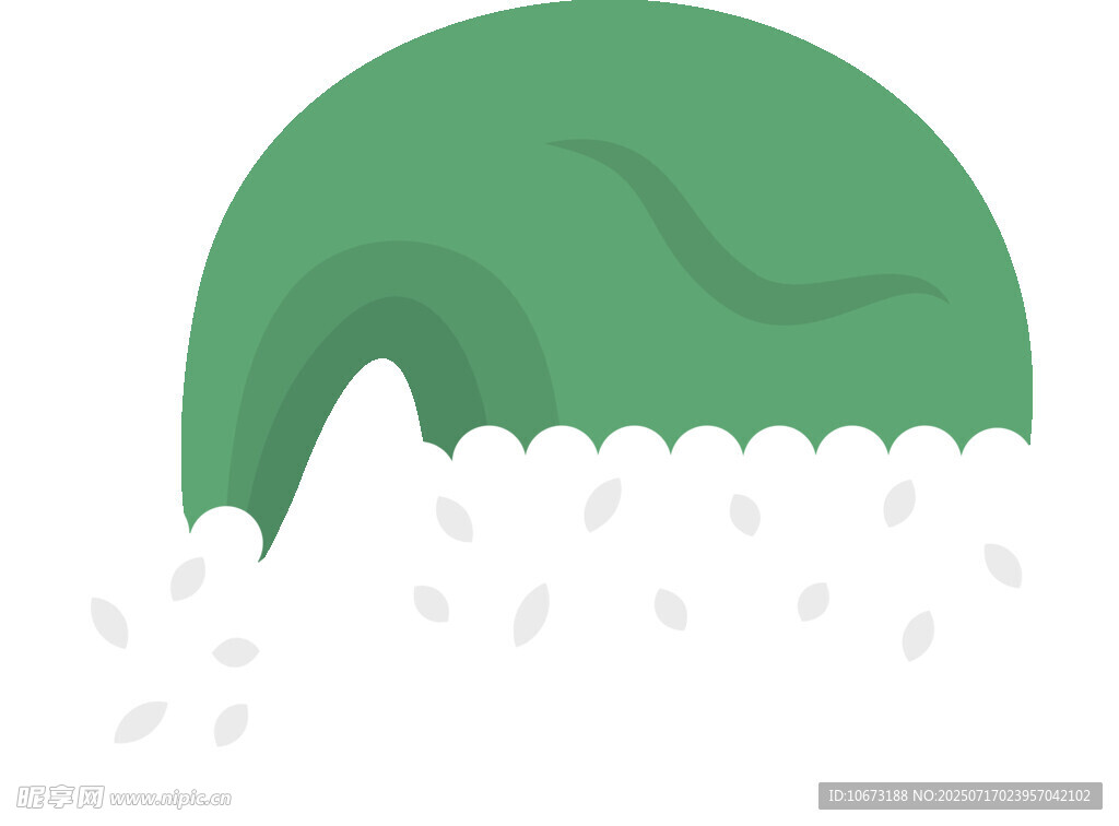 绿色雪顶景观