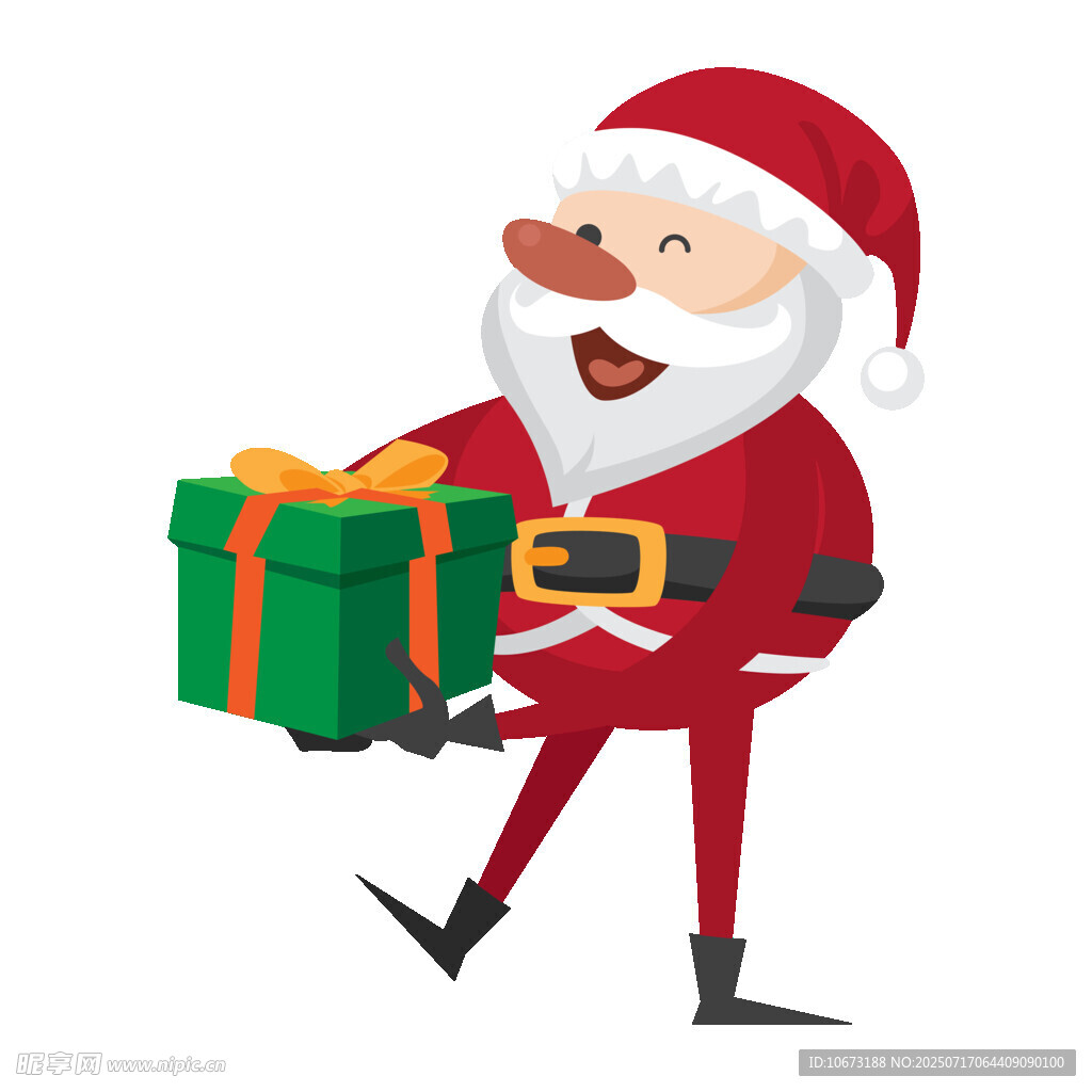 圣诞老人手持礼物