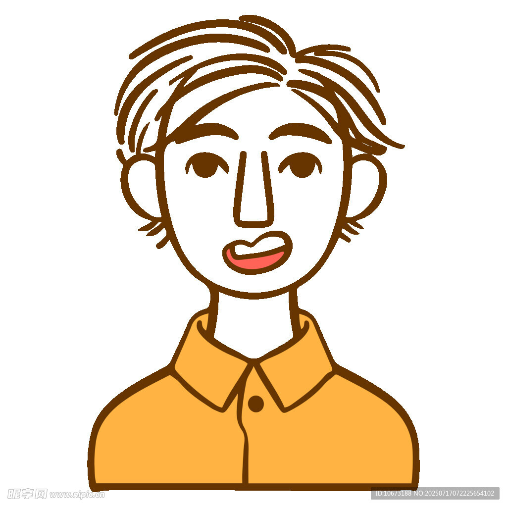 短发男子卡通头像