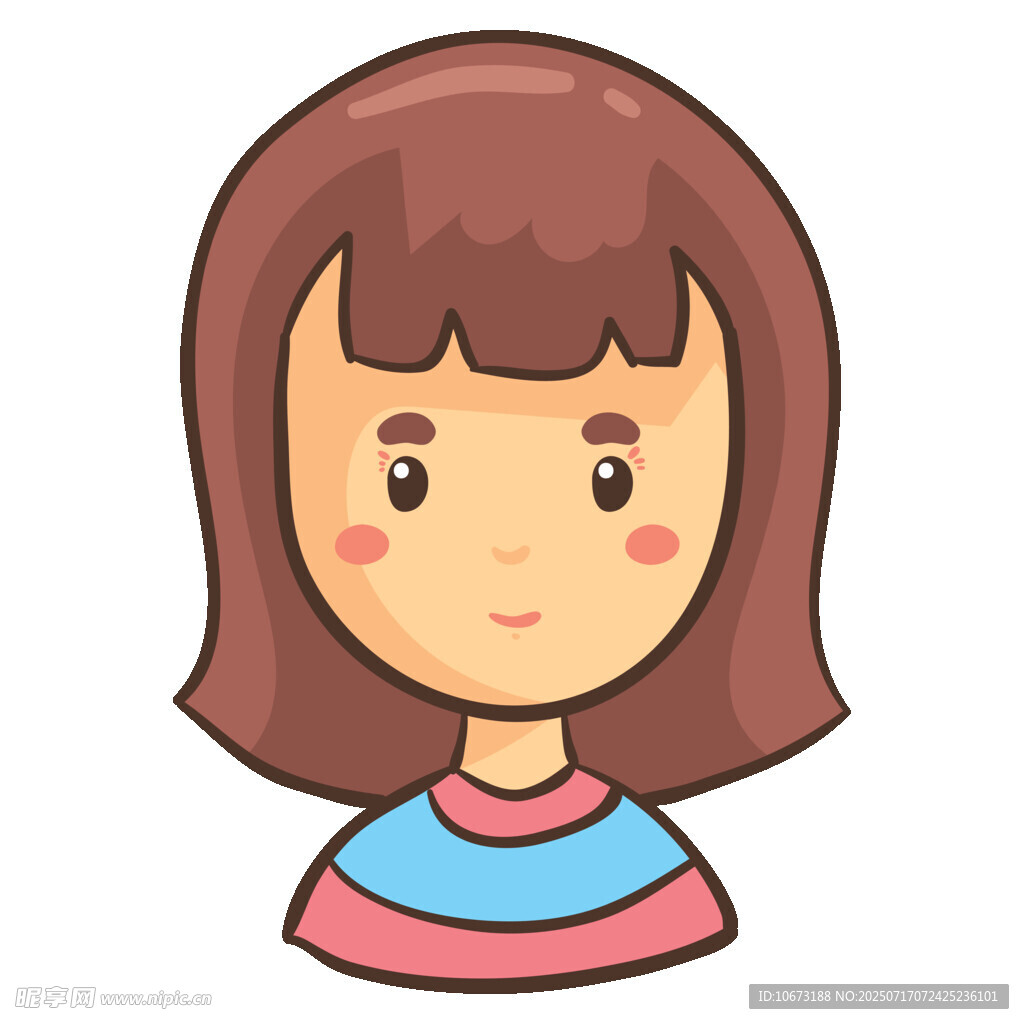 可爱短发女孩头像