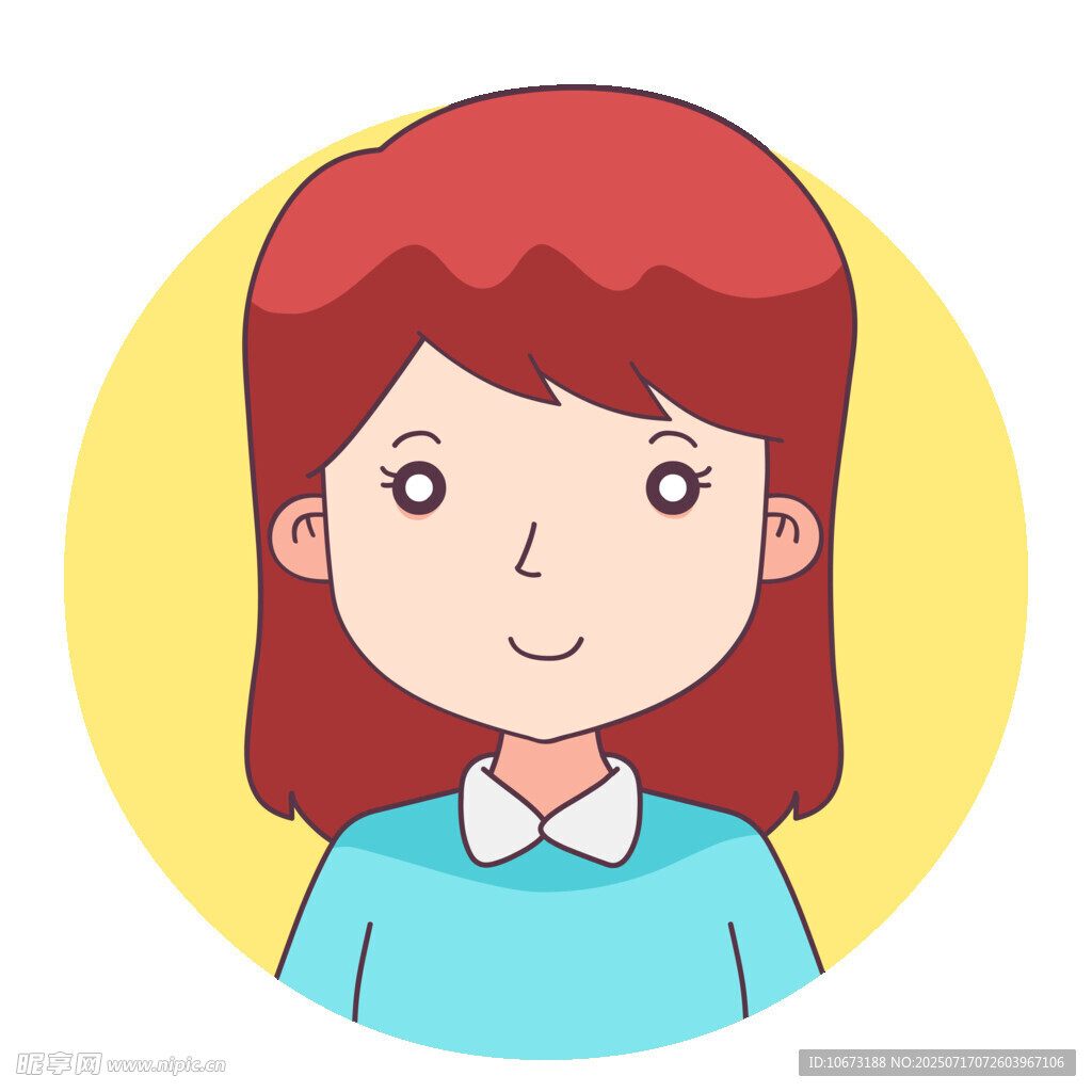 红发女孩头像