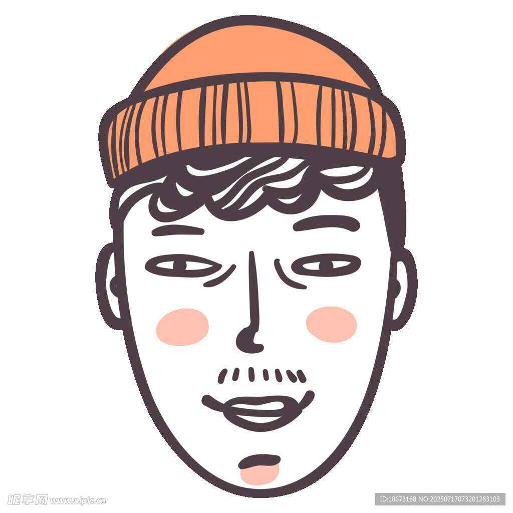 戴帽男子卡通头像