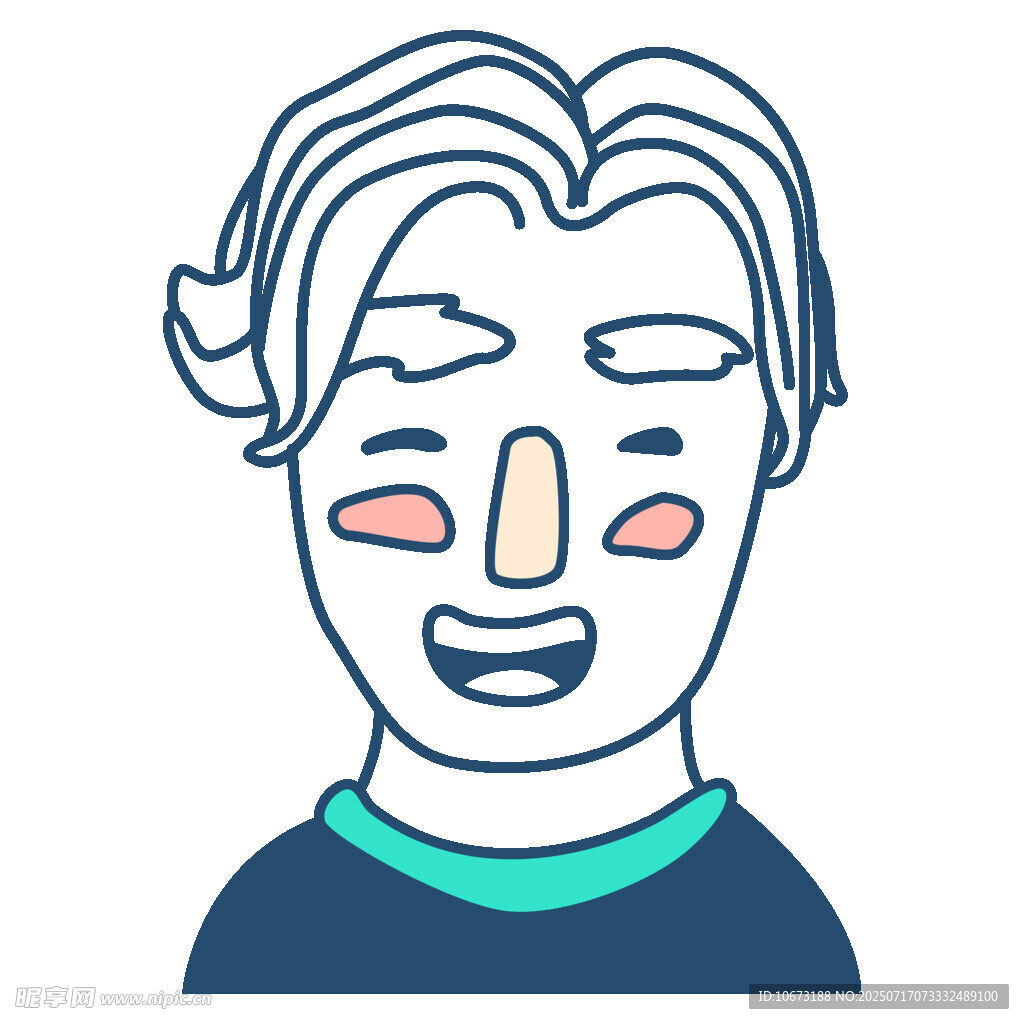 微笑的卡通男子头像
