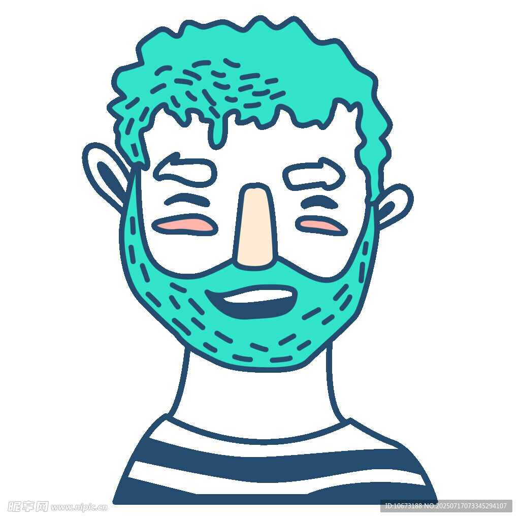 戴墨镜的条纹衫男子头像