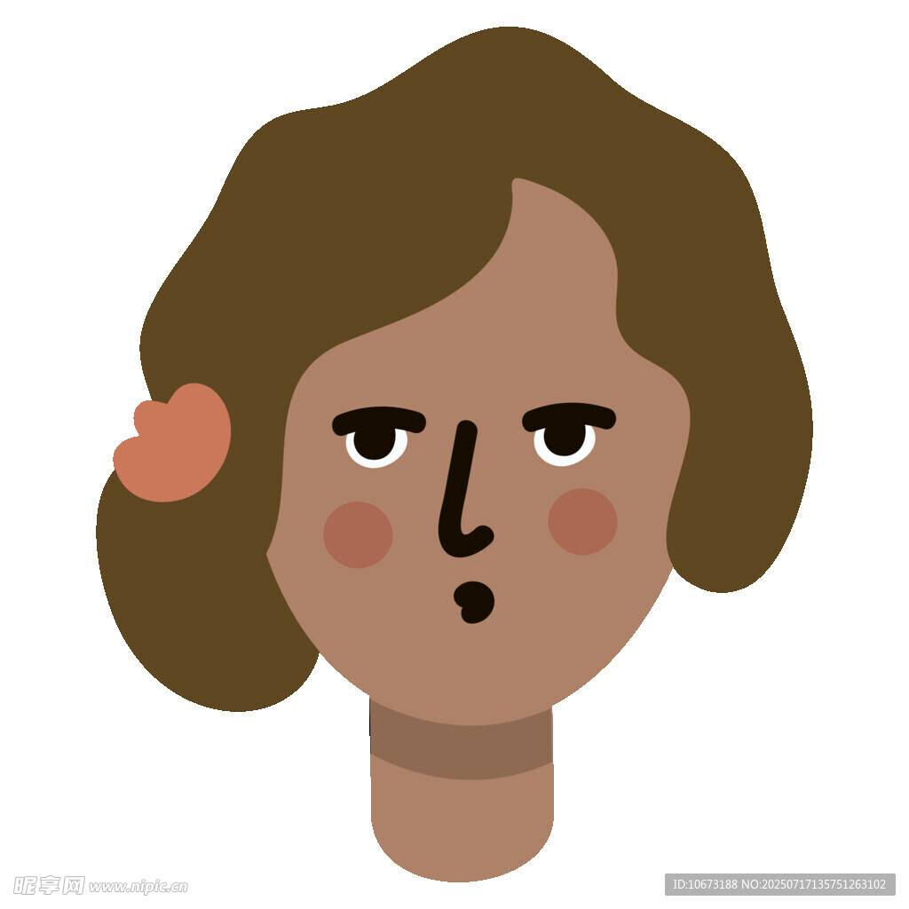 卷发女孩头像