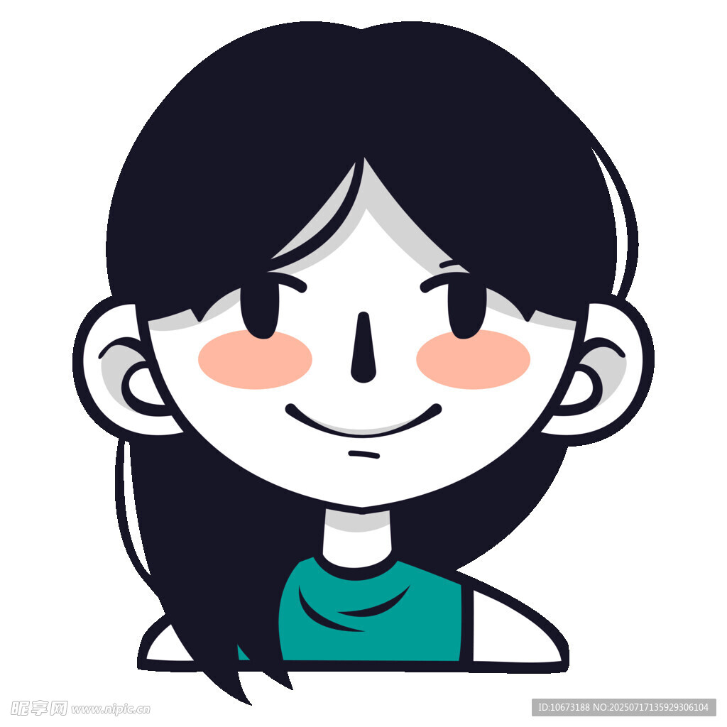 微笑女孩头像