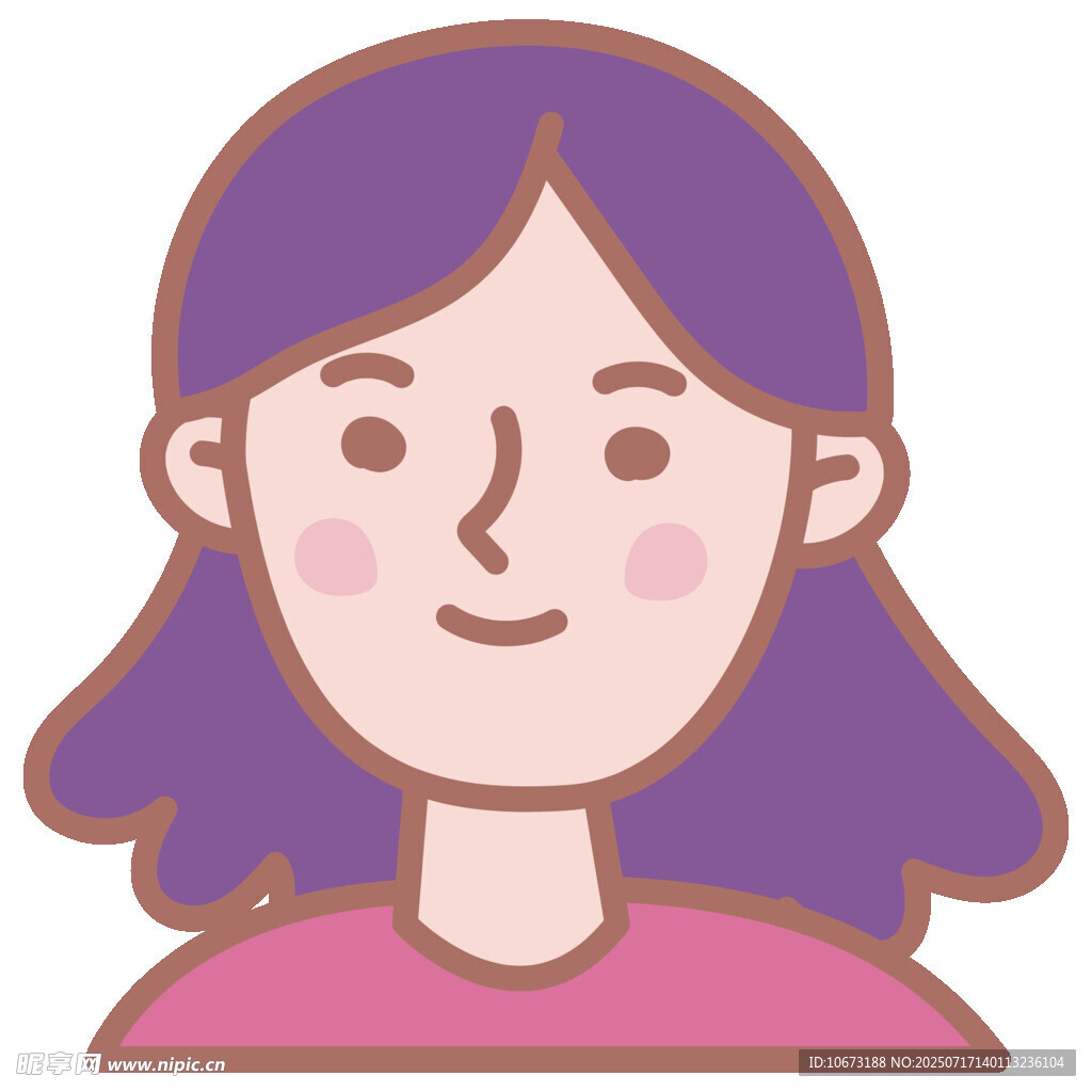 微笑女孩头像