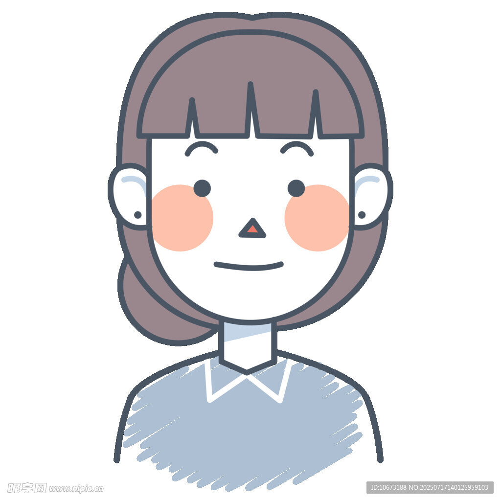 微笑女孩头像