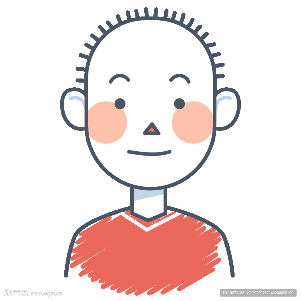 微笑男孩简笔画头像