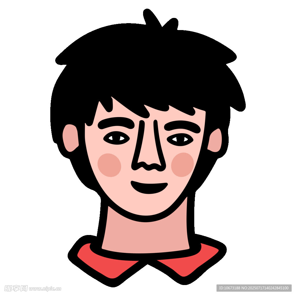 卡通风格男性头像
