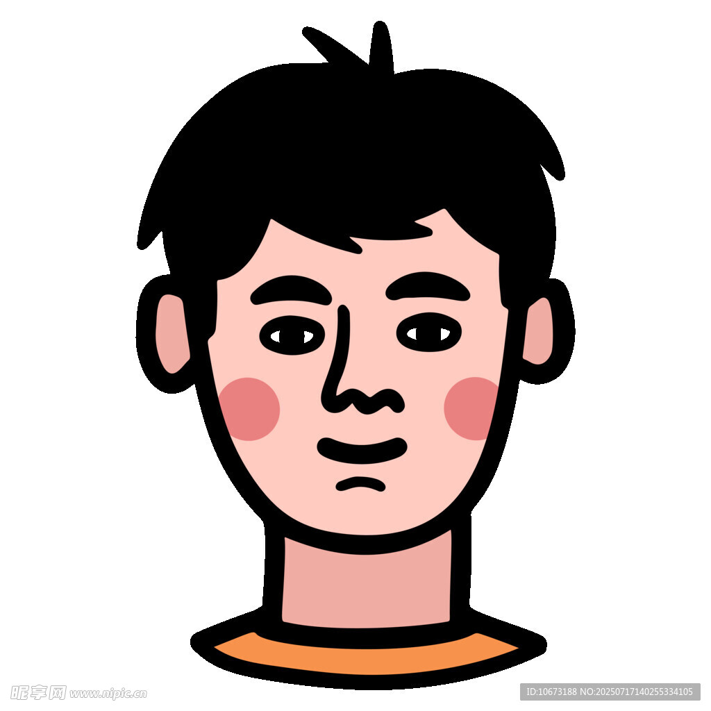 卡通风格男性头像