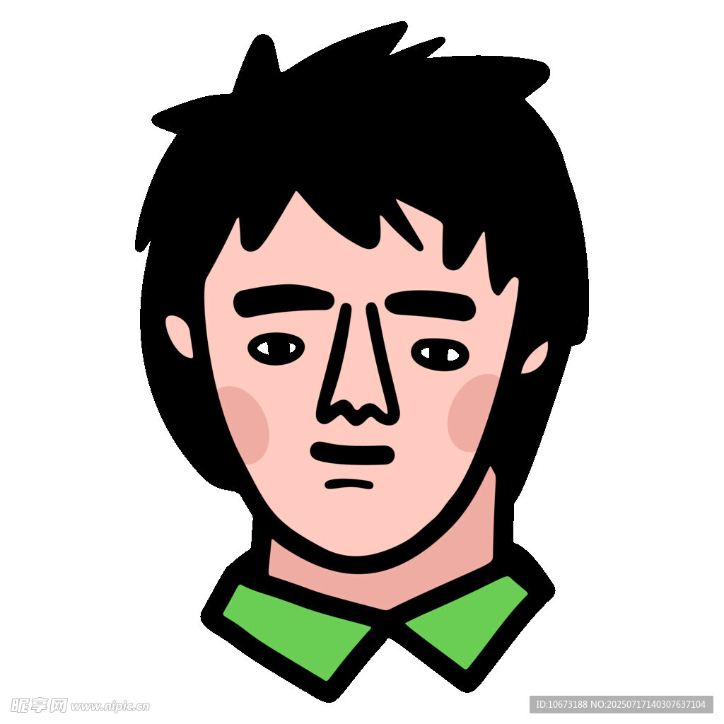 卡通风格男性头像
