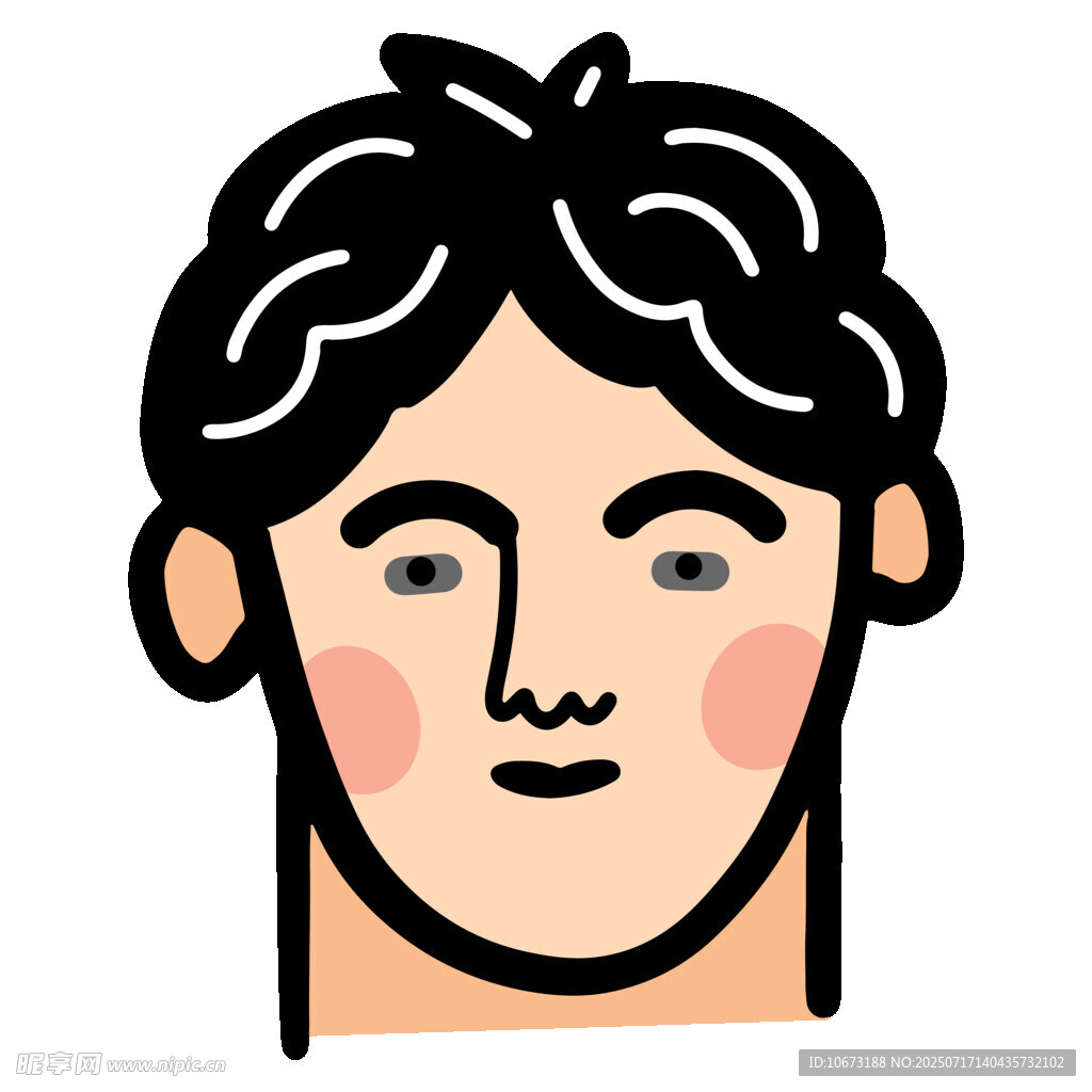 卡通风格男子头像