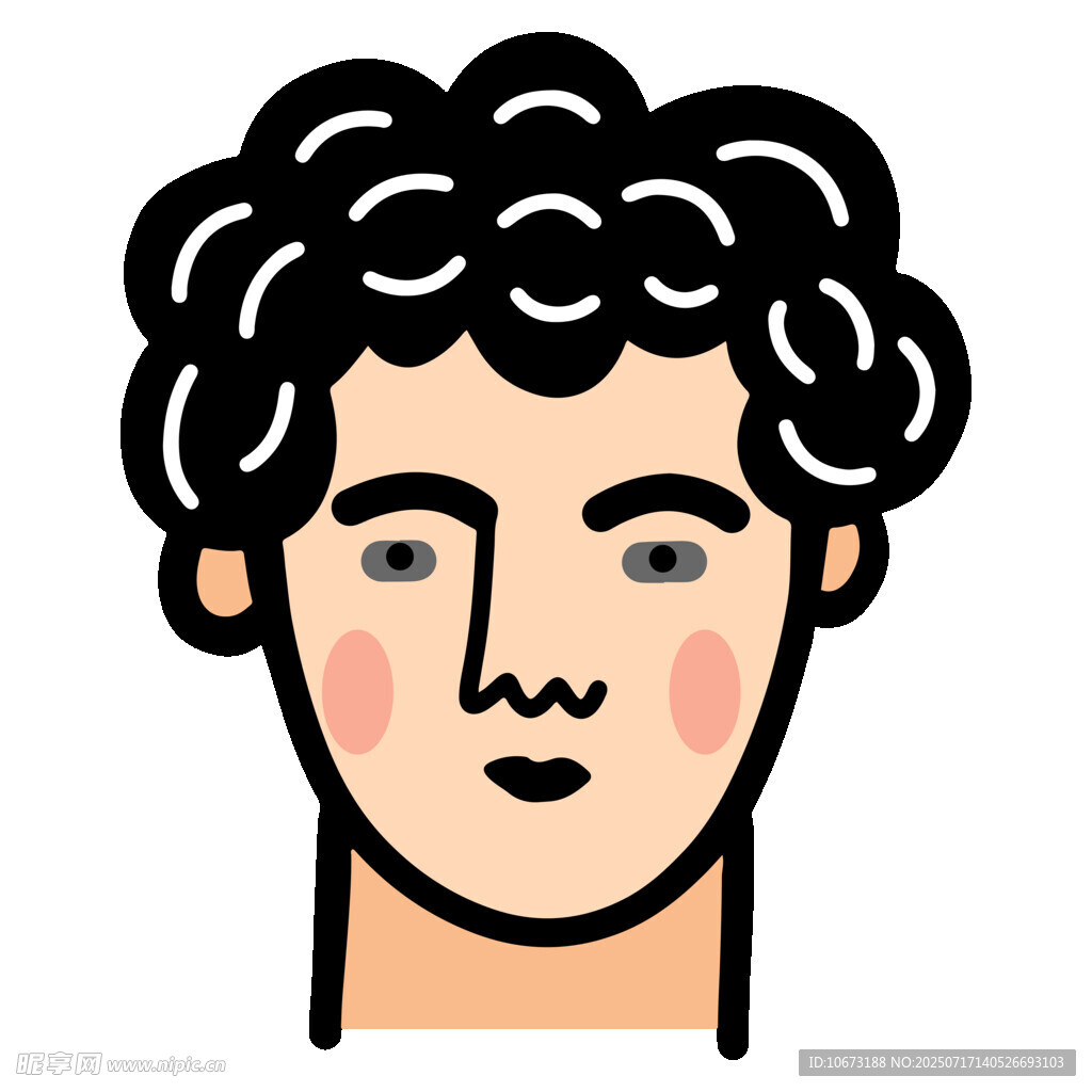 卷发男子头像