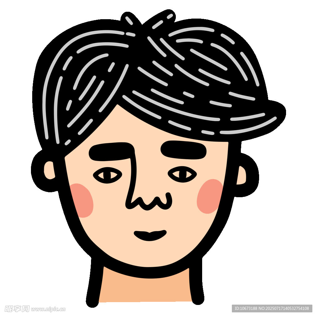 卡通风格男士头像