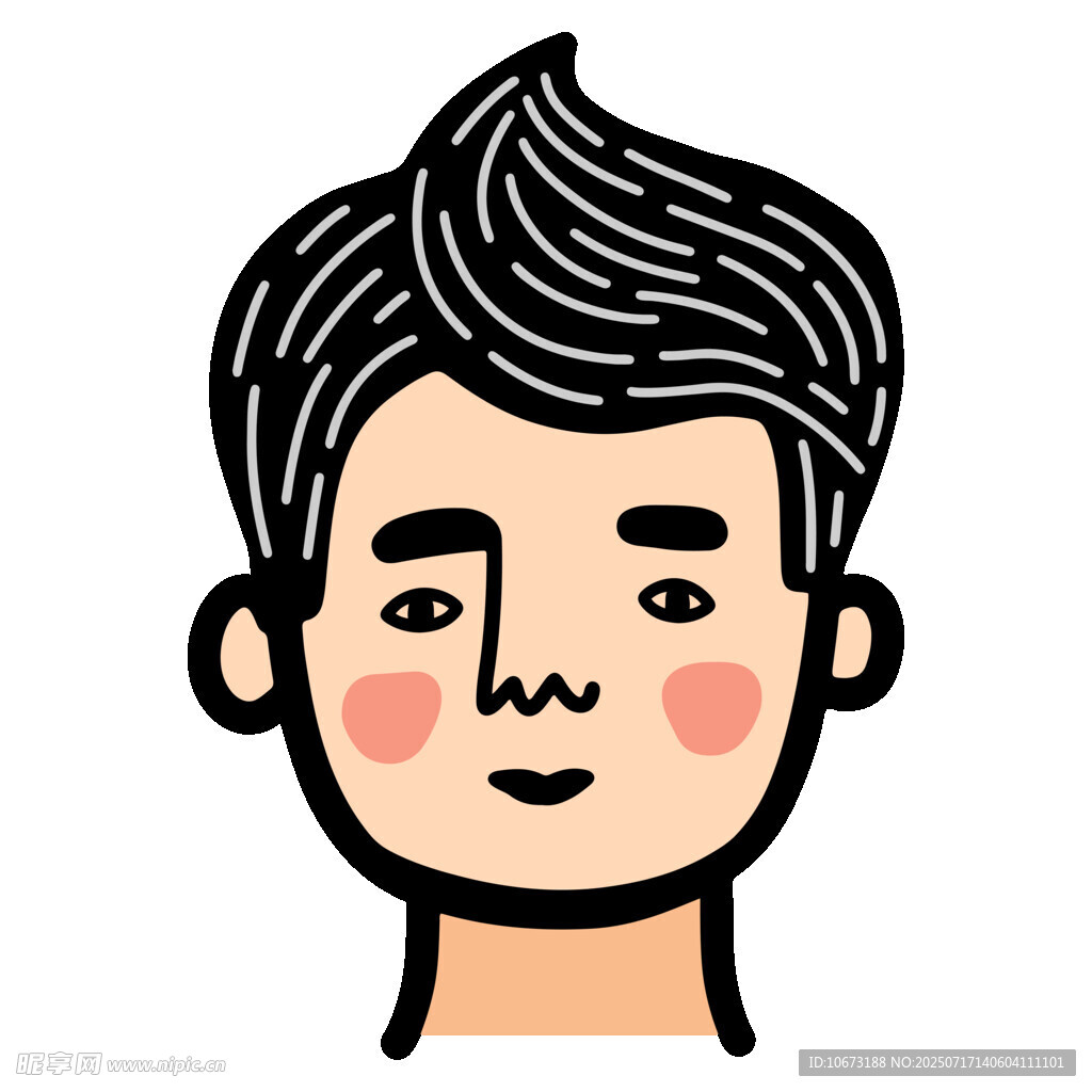 卡通风格男士头像