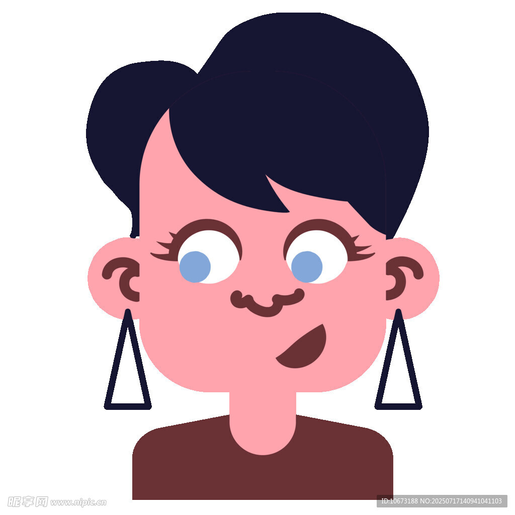 俏皮卡通女孩头像