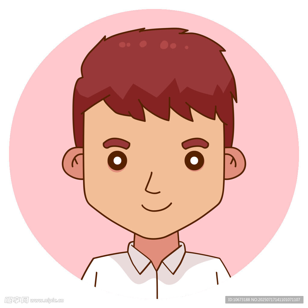 卡通风格微笑男孩头像