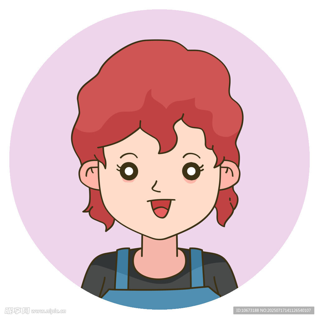 红发女孩头像