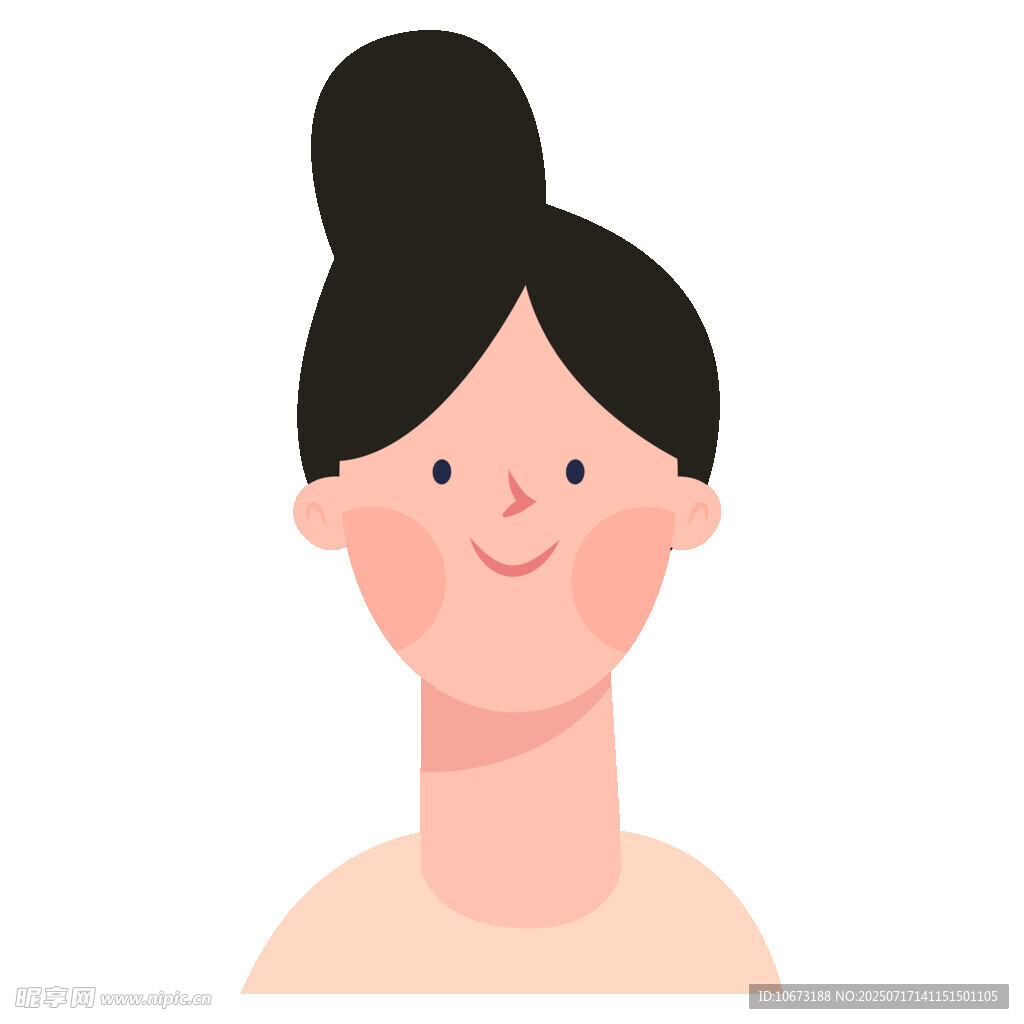 微笑的女性头像