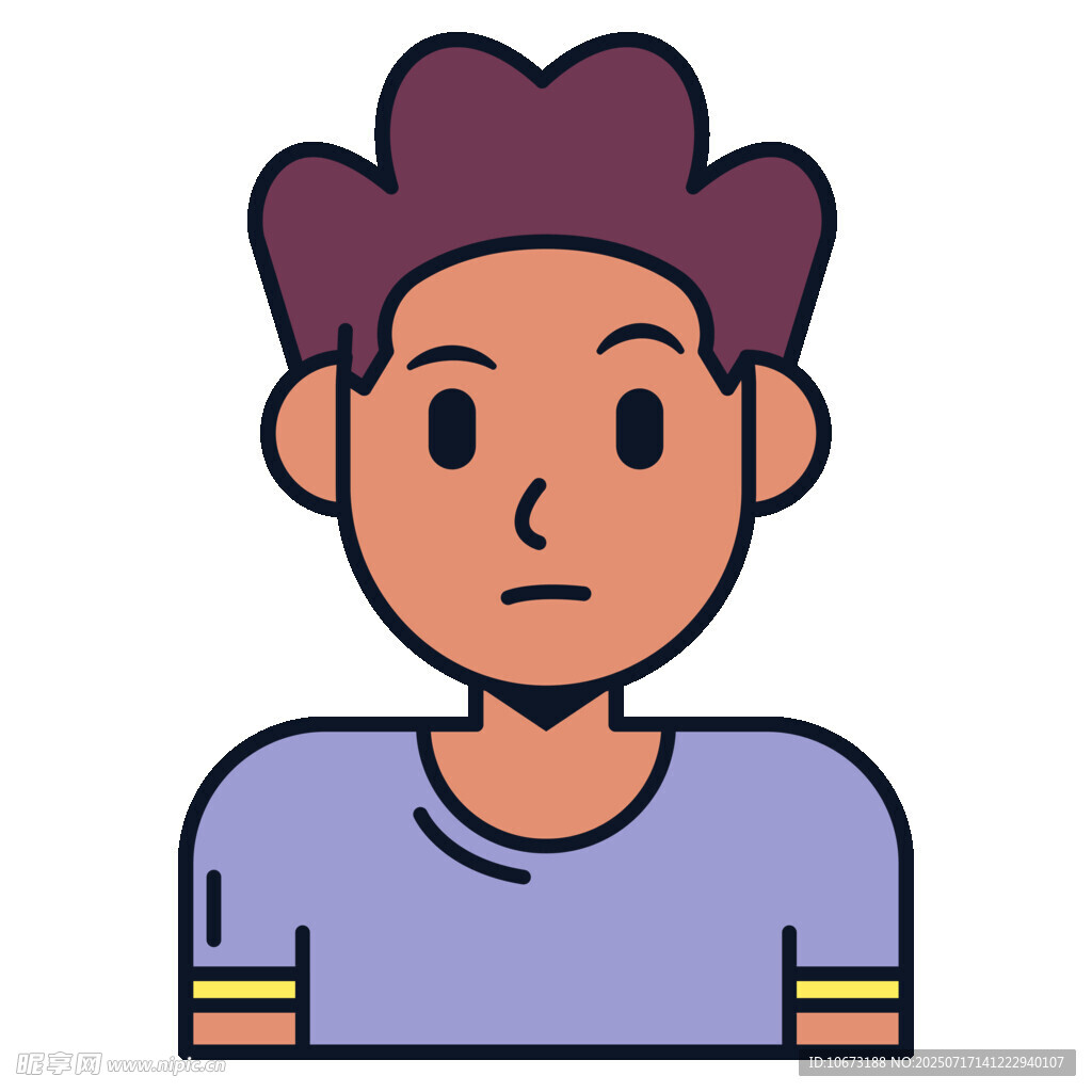 忧郁男子头像