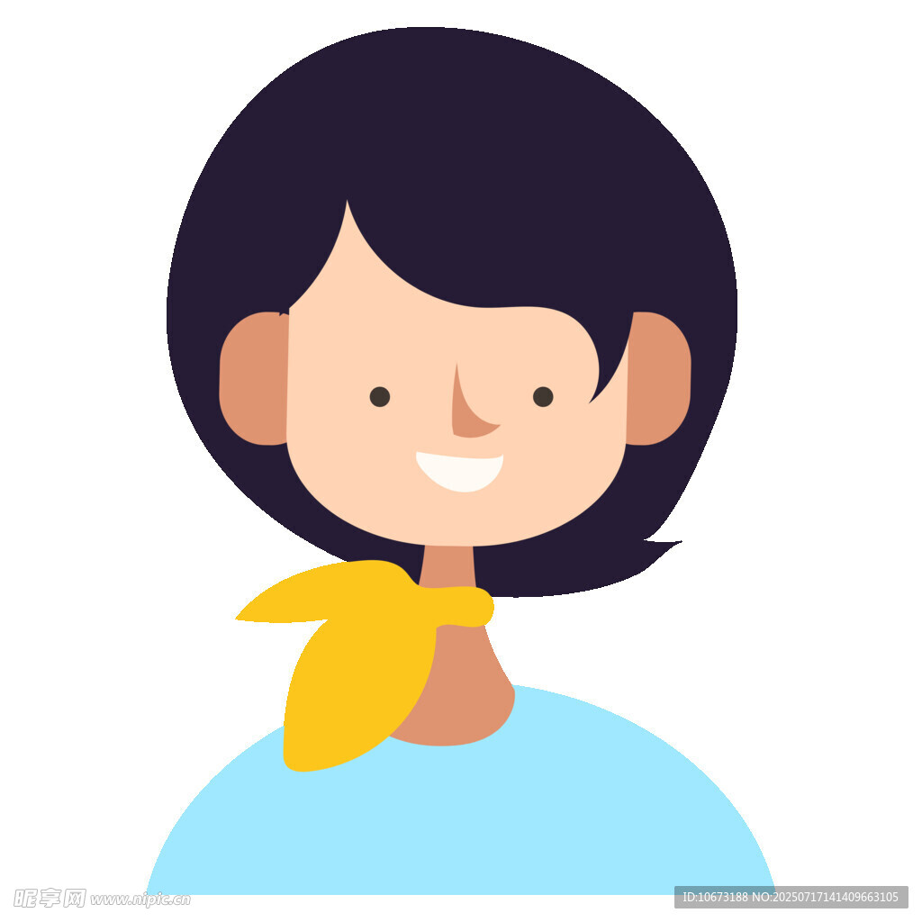 系围巾的微笑女孩