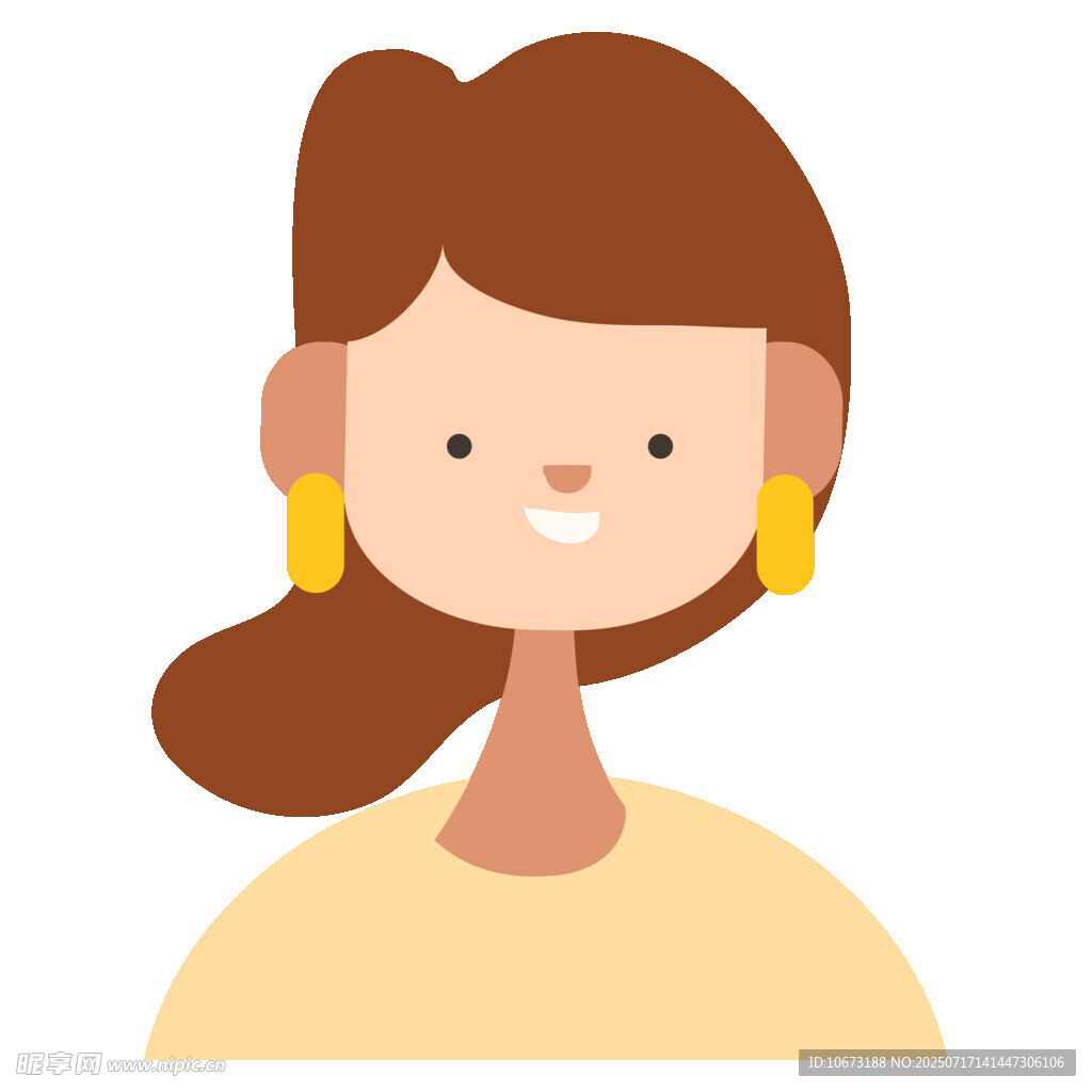 微笑的扎发女士