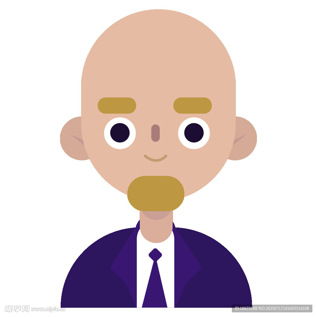 光头男士卡通形象