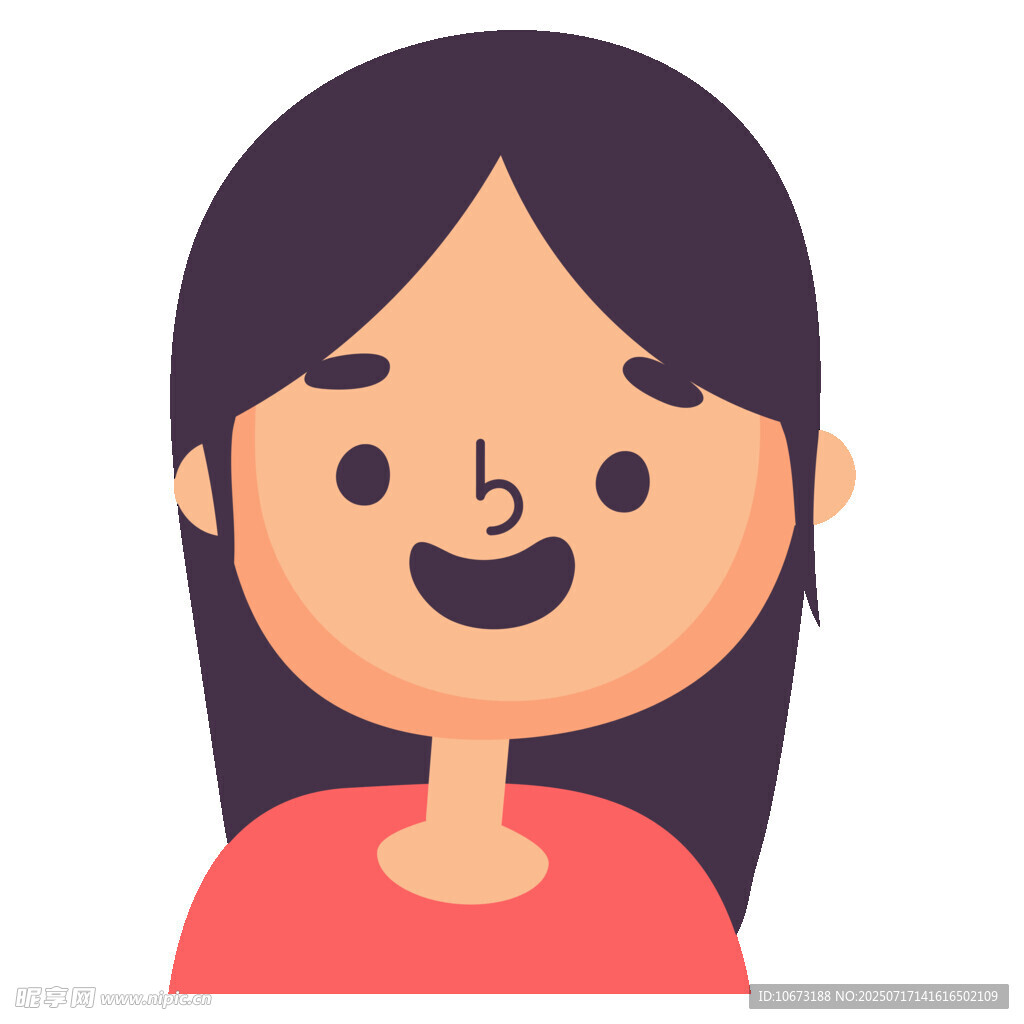 微笑红衣女孩头像