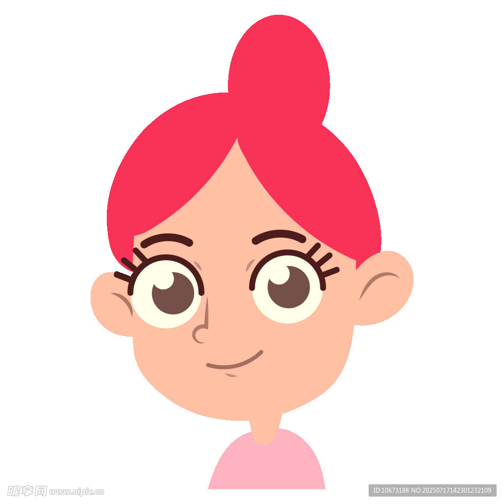 红发女孩卡通头像