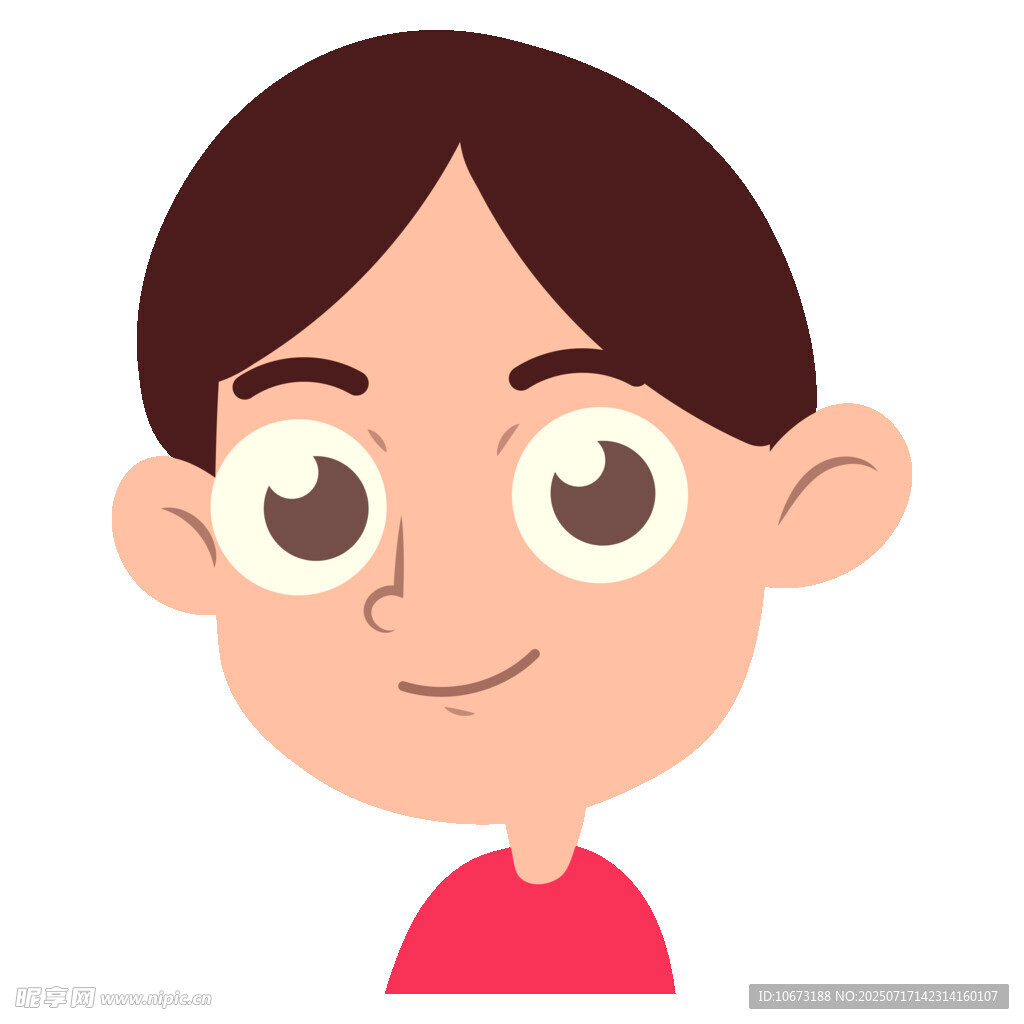 微笑男孩卡通头像