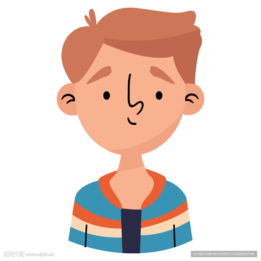 穿条纹衣的可爱男孩