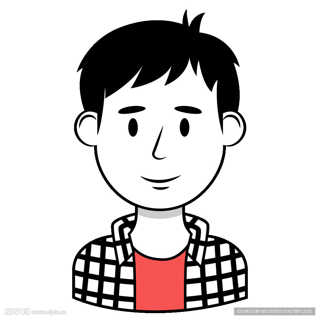 卡通风格男士头像