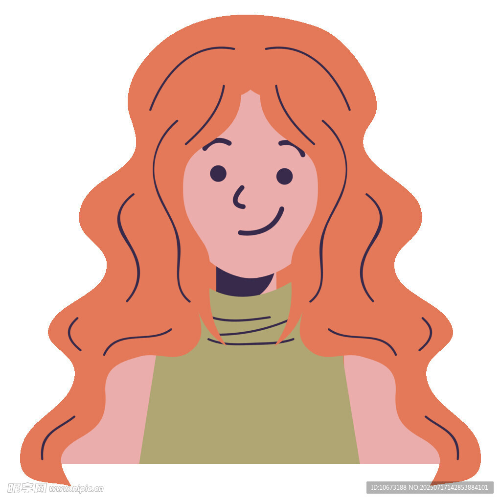 红发微笑女孩