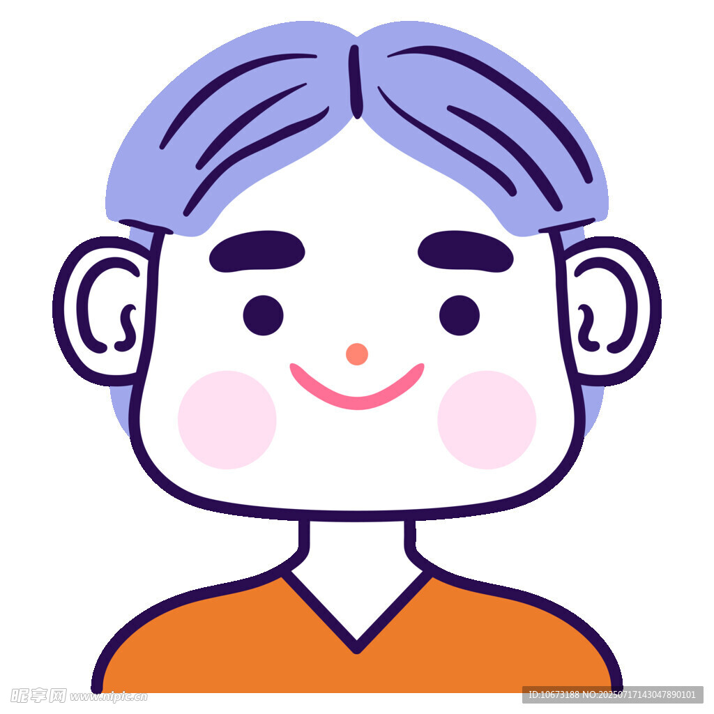 微笑的卡通人物头像